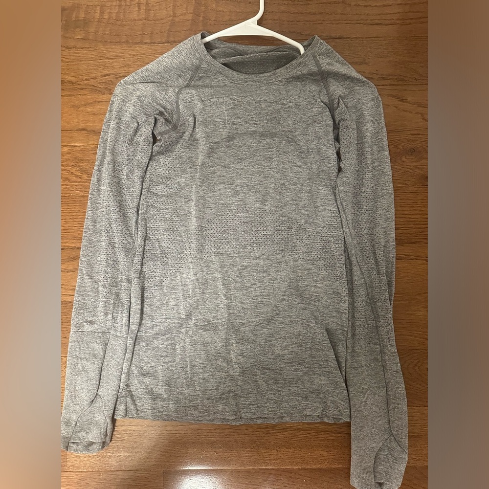 Gray Swiftly Tech Long Sleeve Hip Length - image 1